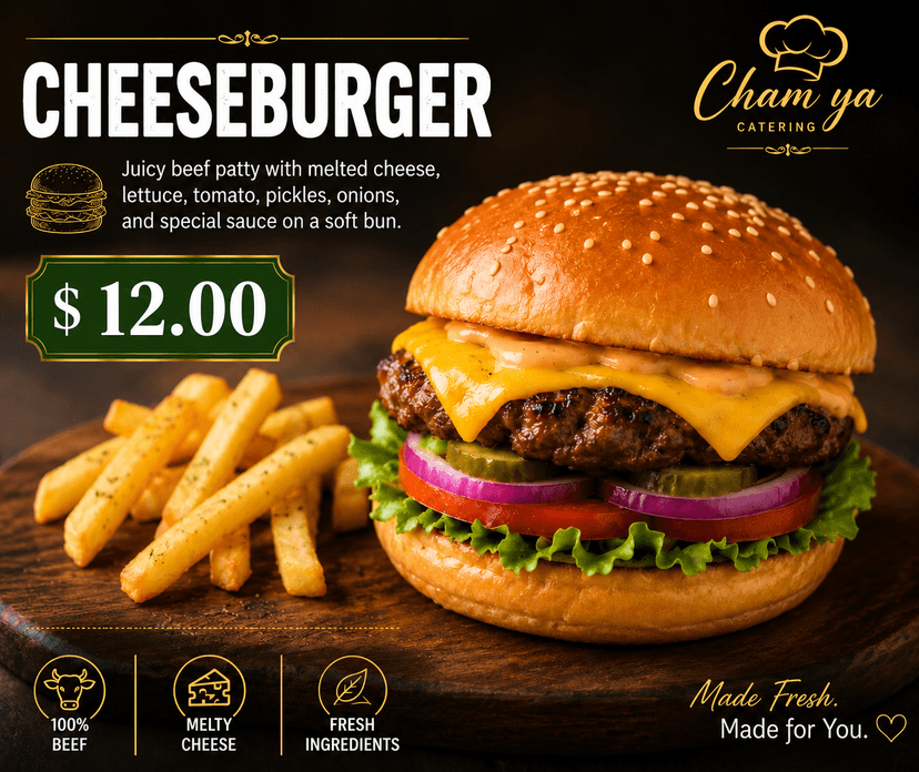 Cheeseburger boxed meal