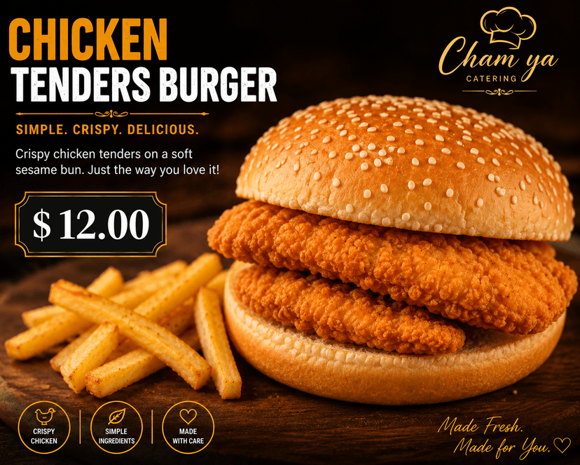 Chicken Tenders Burger boxed meal
