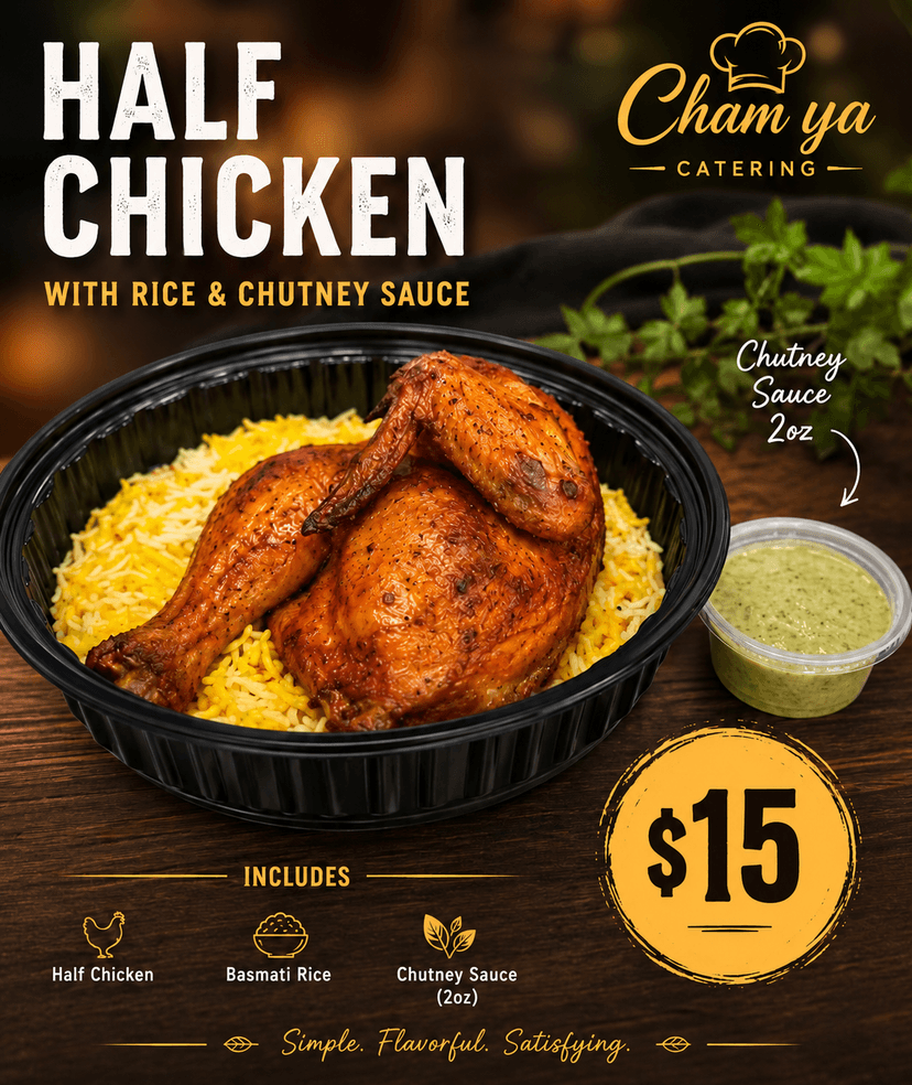 Half Chicken boxed meal