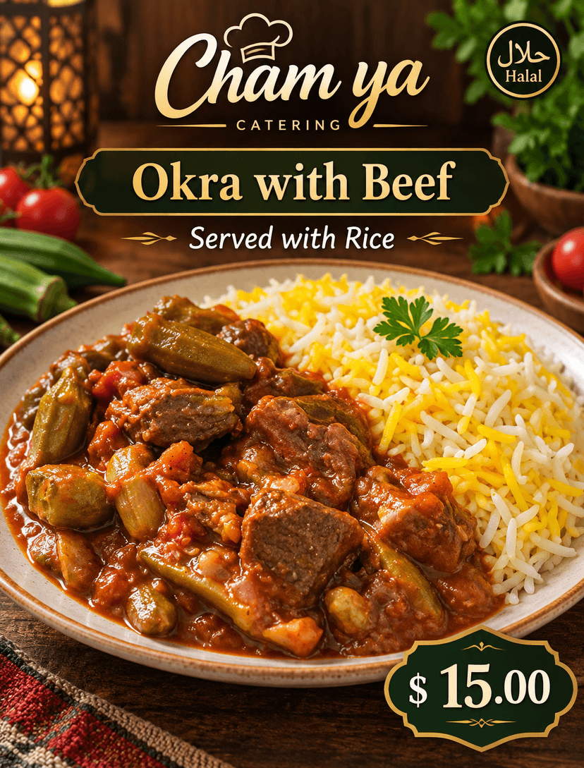 Okra with Beef boxed meal